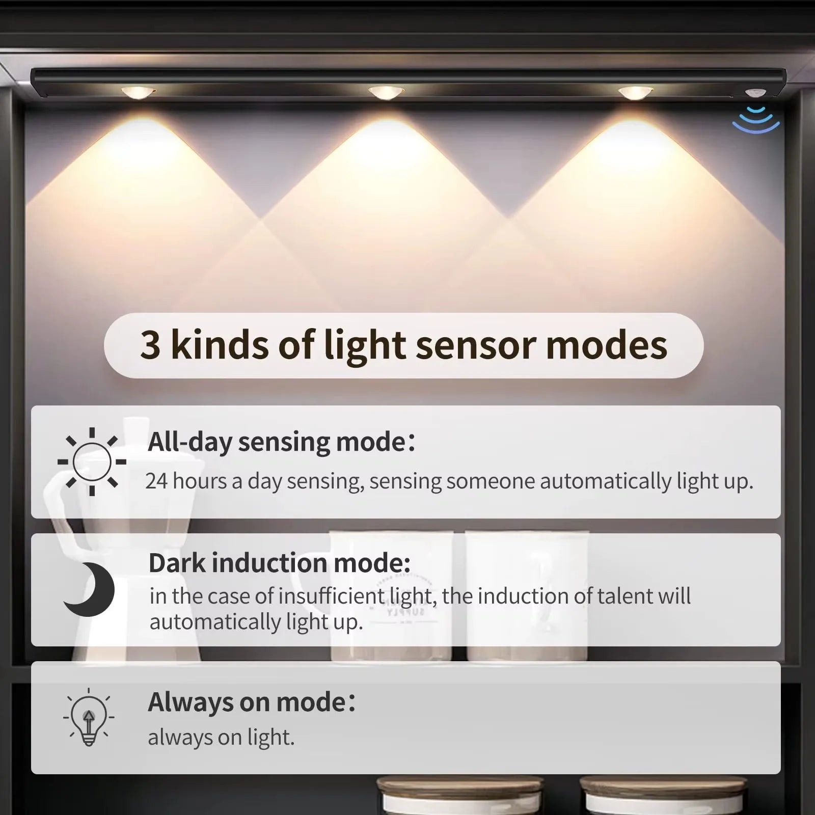 Luz LED Ultrafina con Sensor de Movimiento para Muebles
