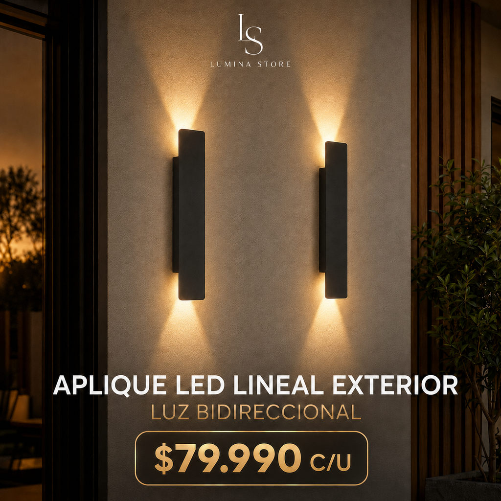 Aplique LED Lineal Exterior 18W – Luz Bidireccional