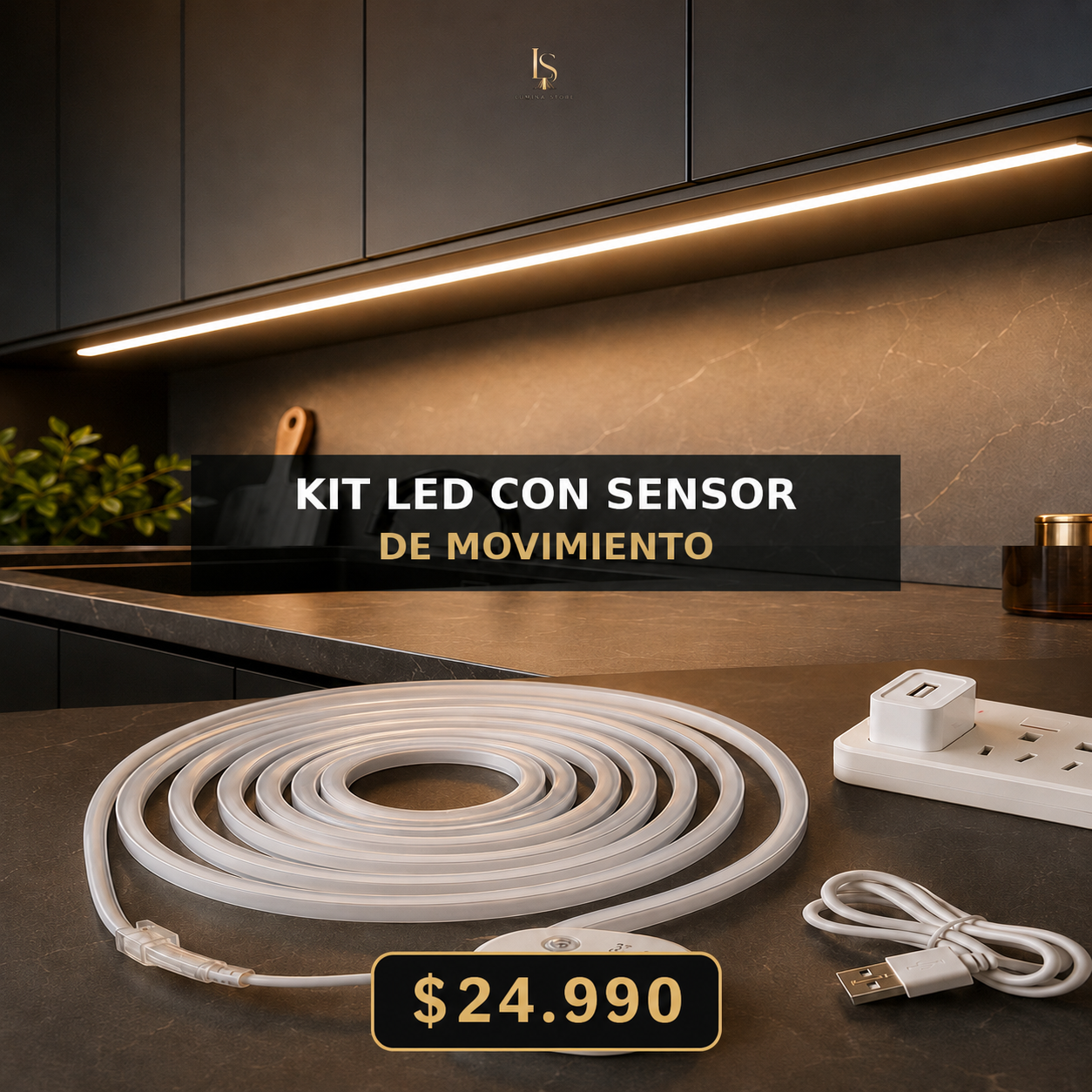 Tira LED Secuencial con Sensor de Movimiento para Escaleras