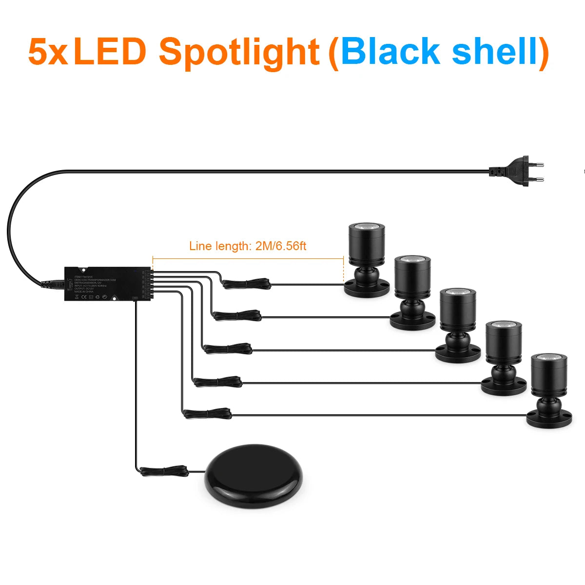 Lámpara LED Táctil 12V para Vitrinas y Muebles – Luz Regulable