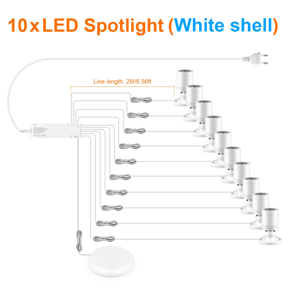 Lámpara LED Táctil 12V para Vitrinas y Muebles – Luz Regulable