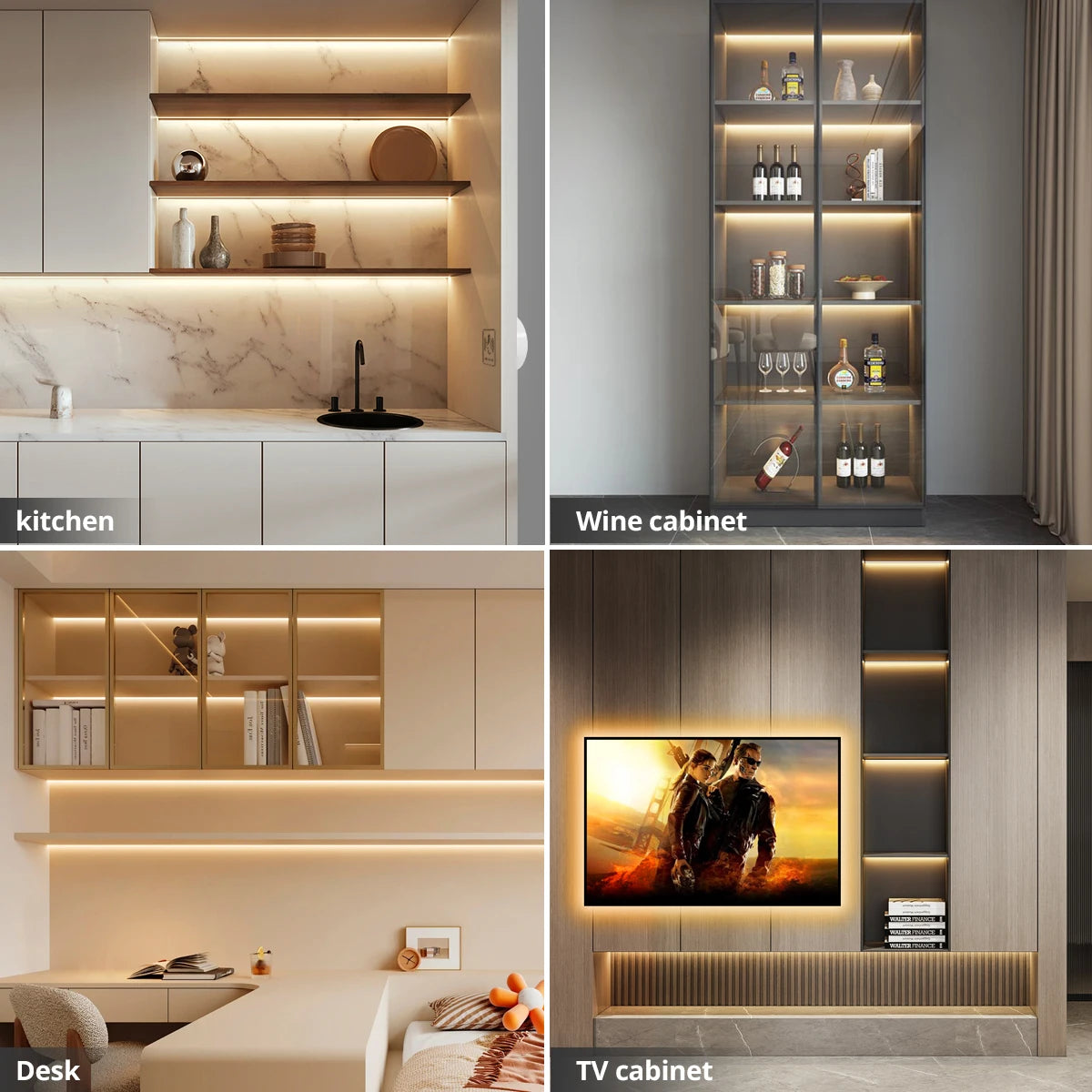 Kit de Iluminación LED COB para Muebles con Sensor Táctil Regulable