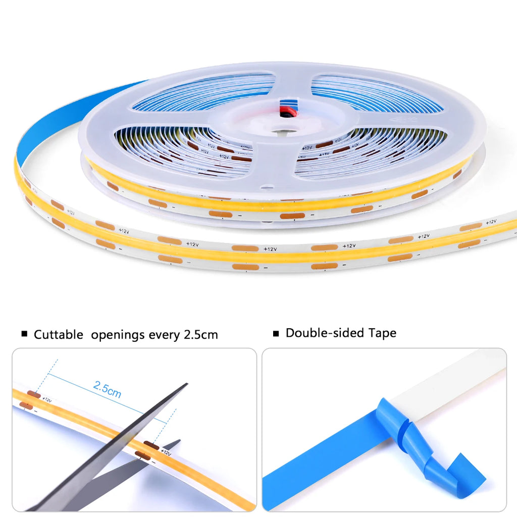 Kit de Iluminación LED COB para Muebles con Regulador Táctil