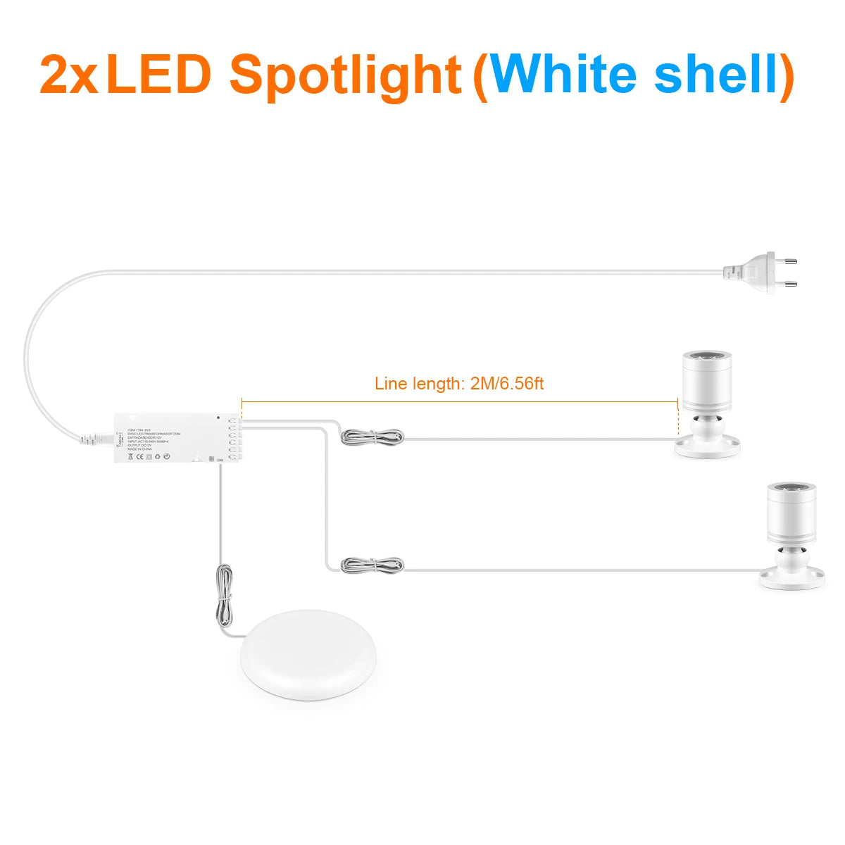 Lámpara LED Táctil 12V para Vitrinas y Muebles – Luz Regulable