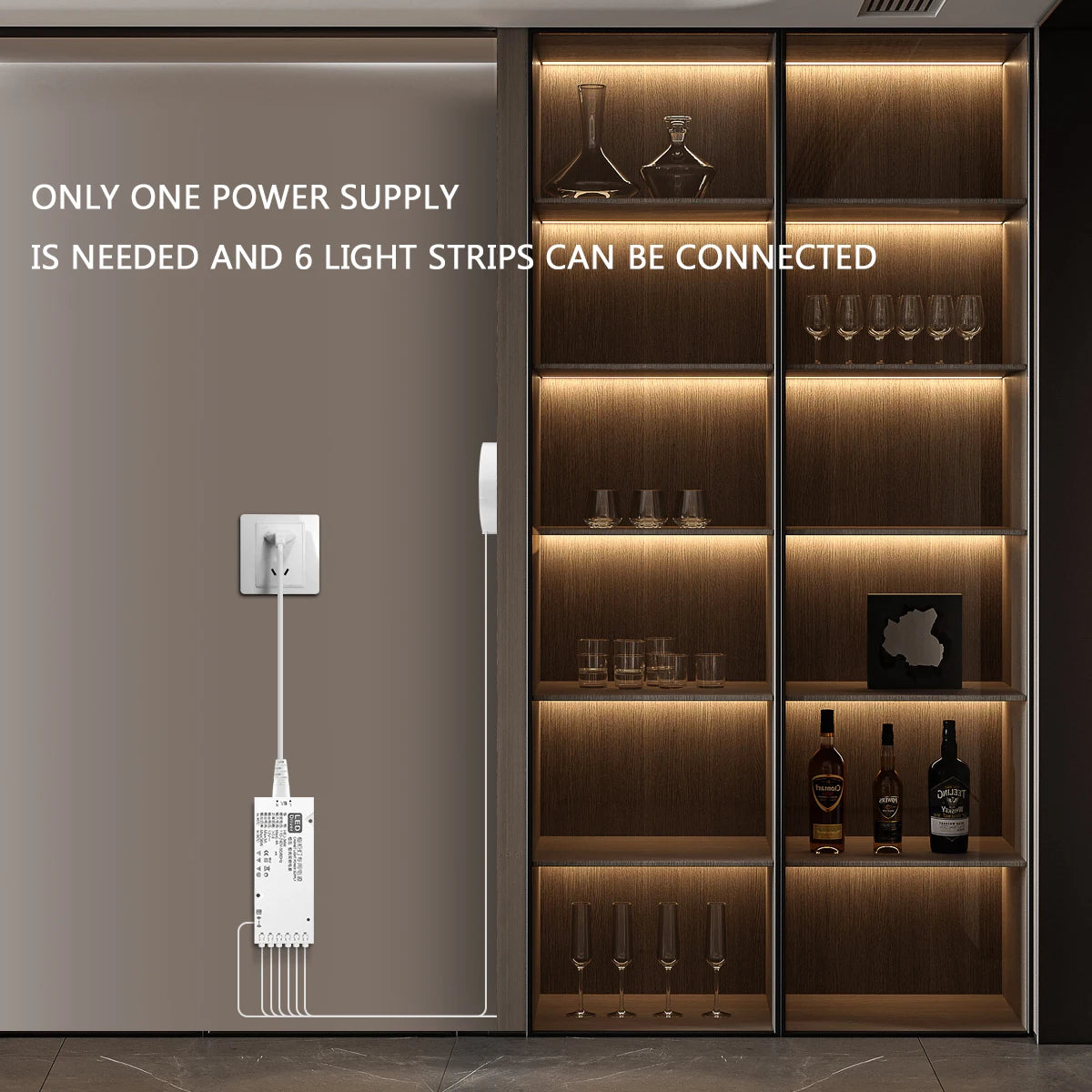Kit de Iluminación LED COB para Muebles con Regulador Táctil