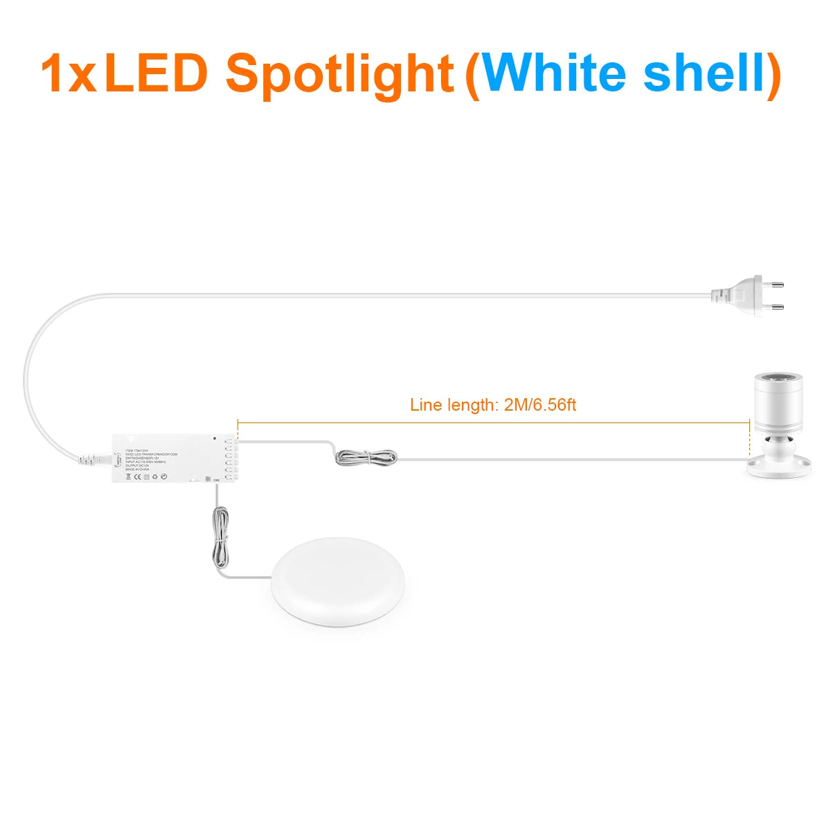 Lámpara LED Táctil 12V para Vitrinas y Muebles – Luz Regulable