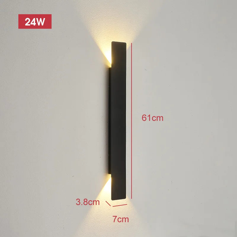 Aplique LED Lineal Exterior 18W – Luz Bidireccional