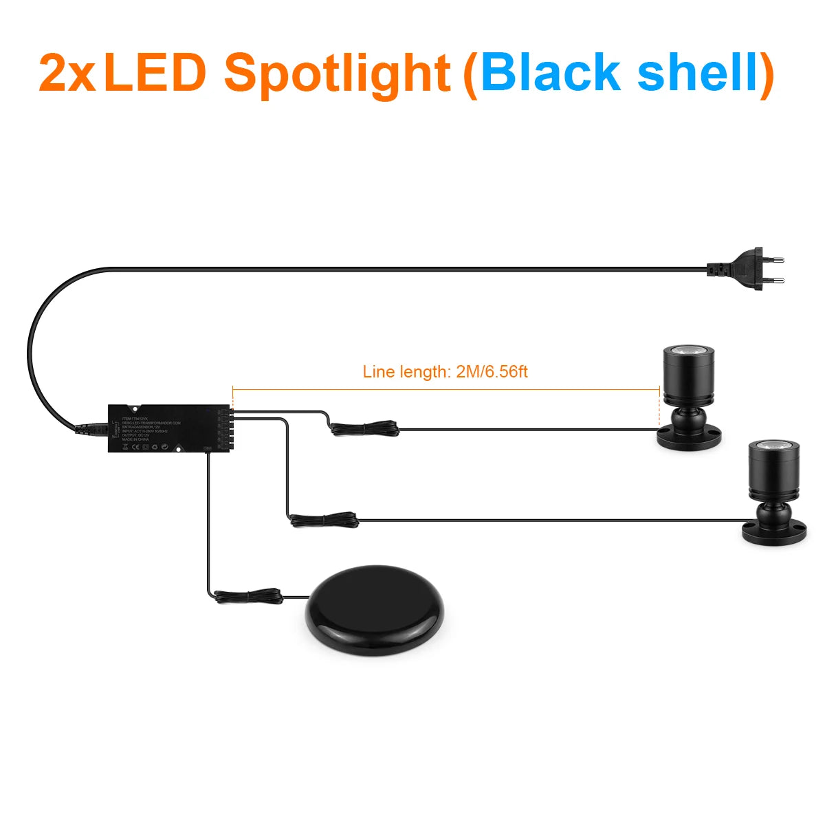 Lámpara LED Táctil 12V para Vitrinas y Muebles – Luz Regulable
