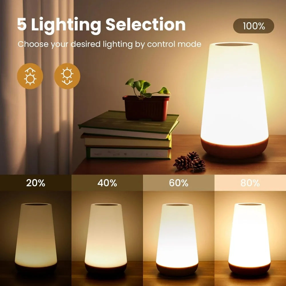 Lámpara Nocturna LED RGB Táctil Recargable – 13 Colores