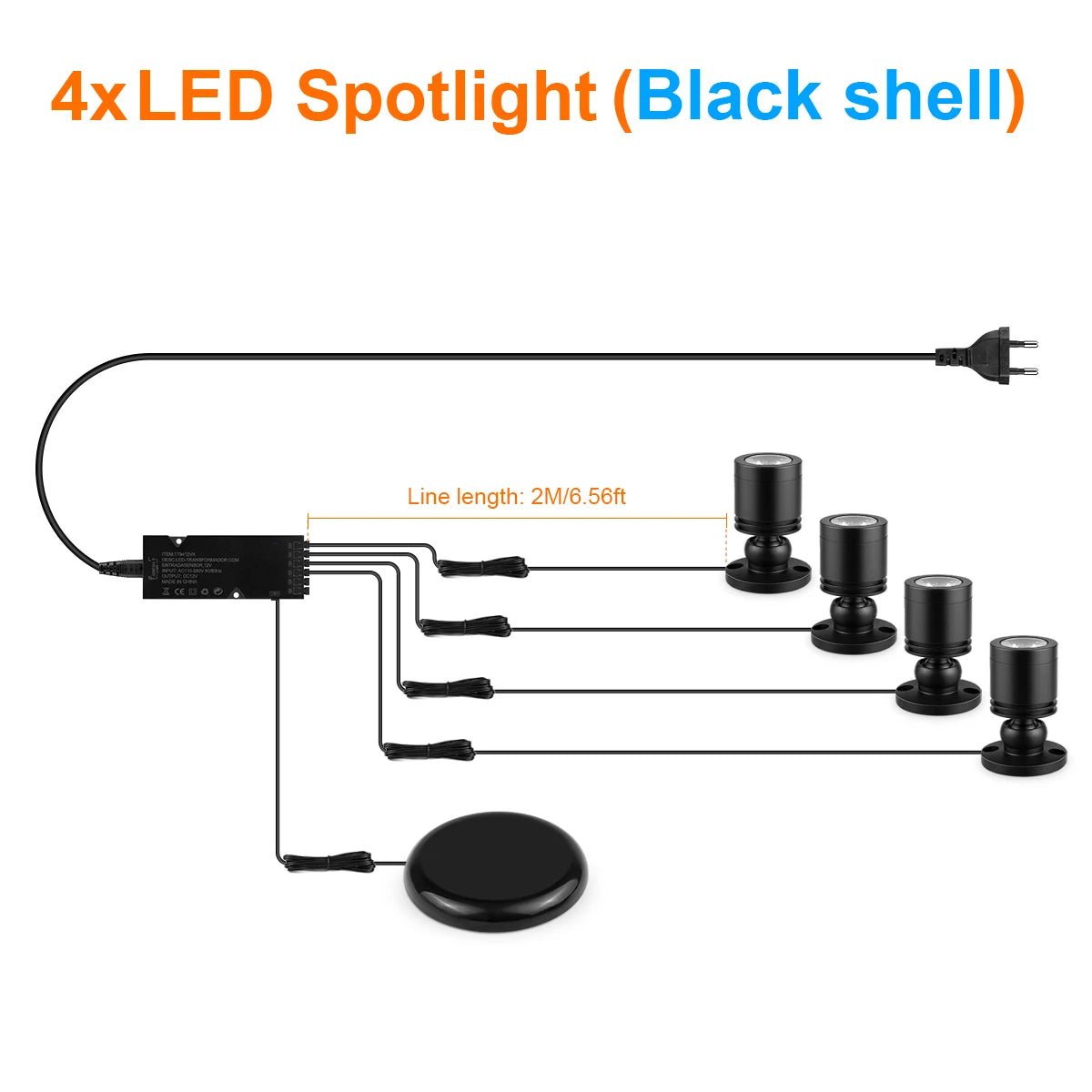 Lámpara LED Táctil 12V para Vitrinas y Muebles – Luz Regulable