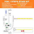Kit de Iluminación LED Inteligente para Escaleras con Sensor de Movimiento