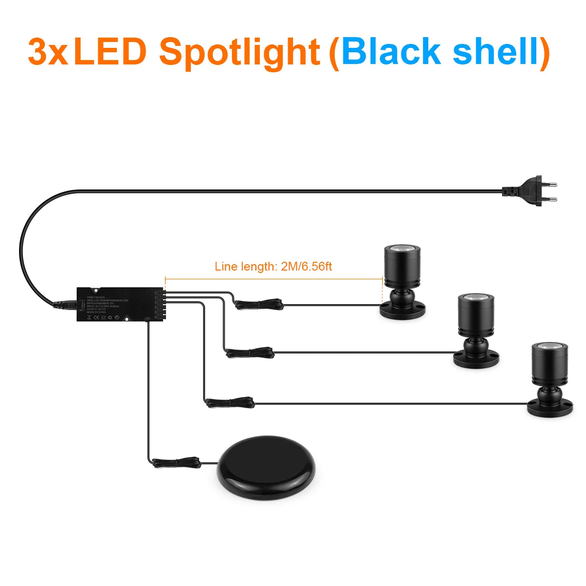Lámpara LED Táctil 12V para Vitrinas y Muebles – Luz Regulable
