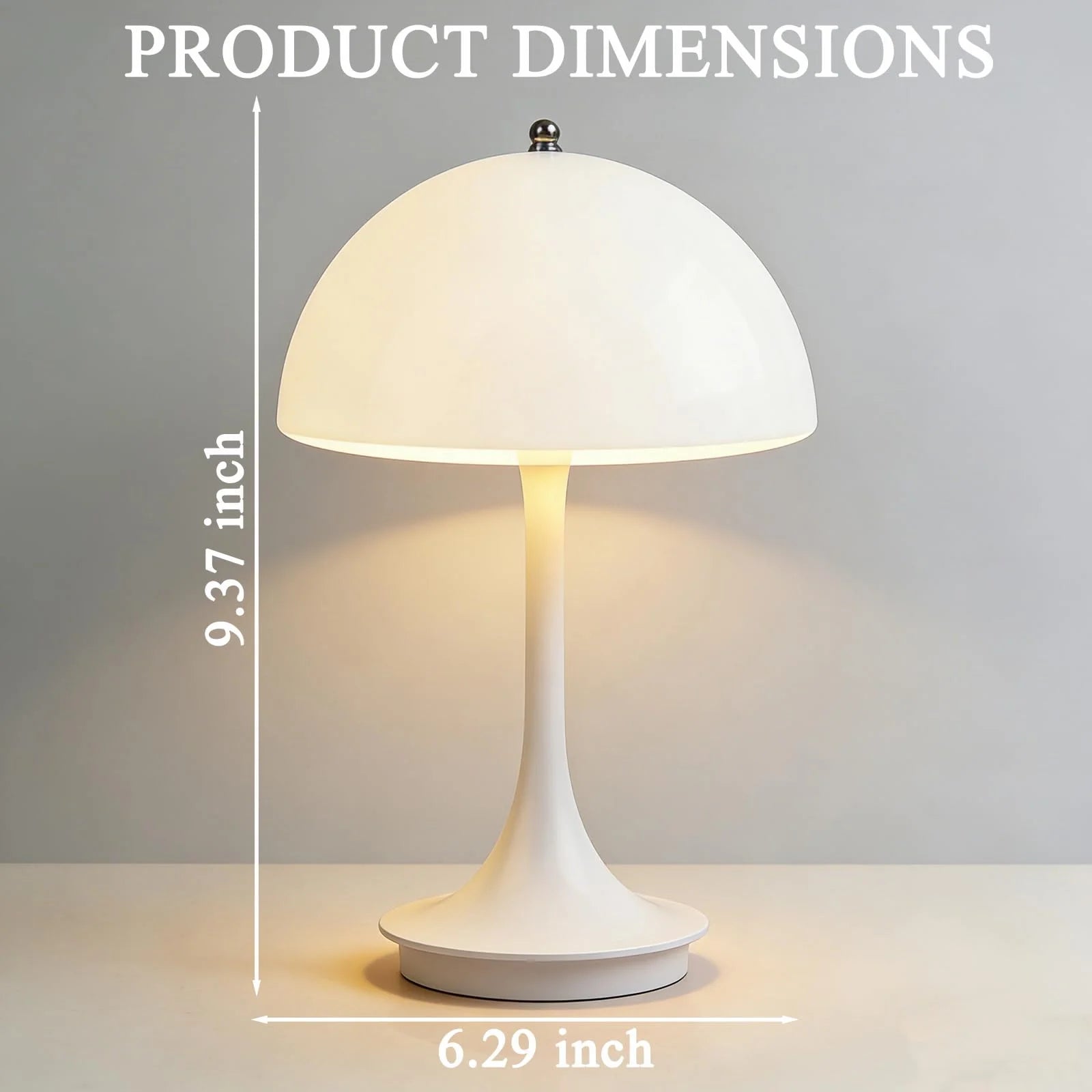 Lámpara de Mesa LED Nórdica Recargable – Diseño Tipo Hongo