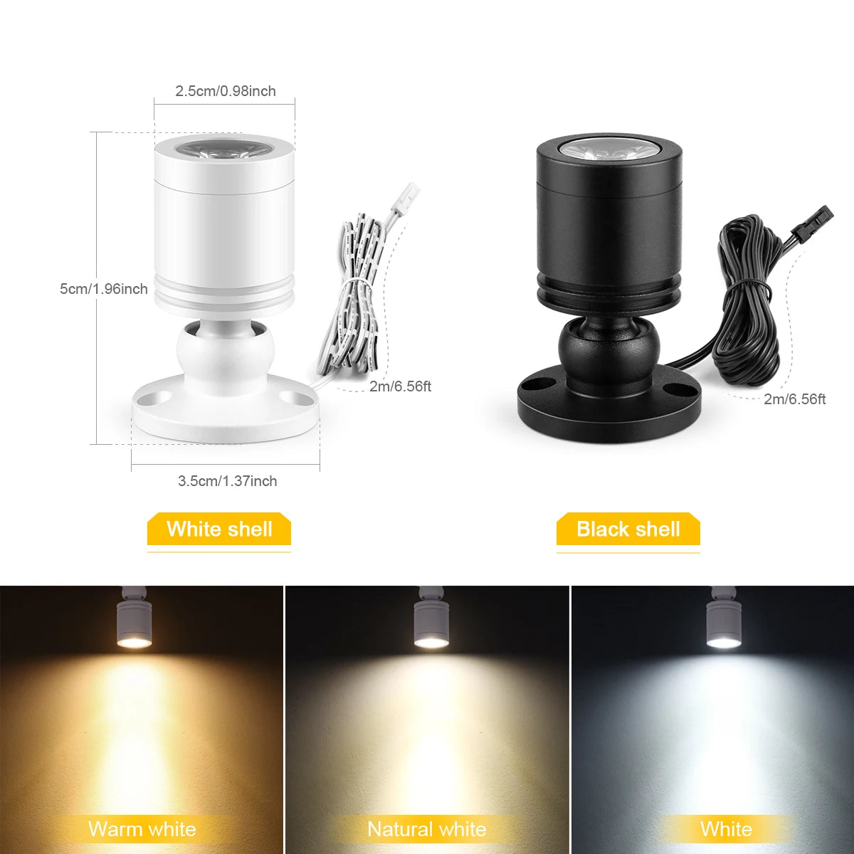 Lámpara LED Táctil 12V para Vitrinas y Muebles – Luz Regulable