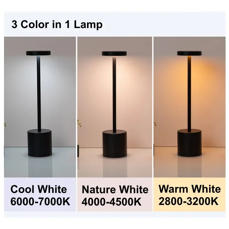 Lámpara LED Inalámbrica Recargable – 3 Tonos de Luz