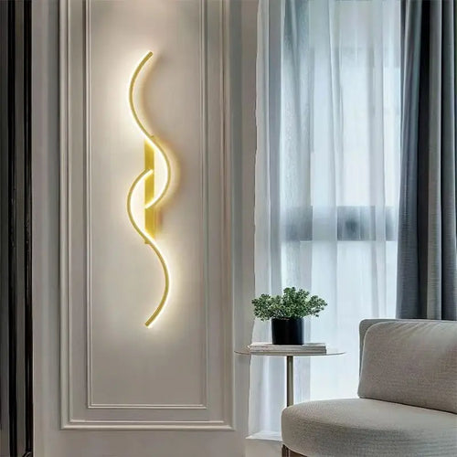 Aplique LED Ondulado de Pared 220V – Diseño Moderno