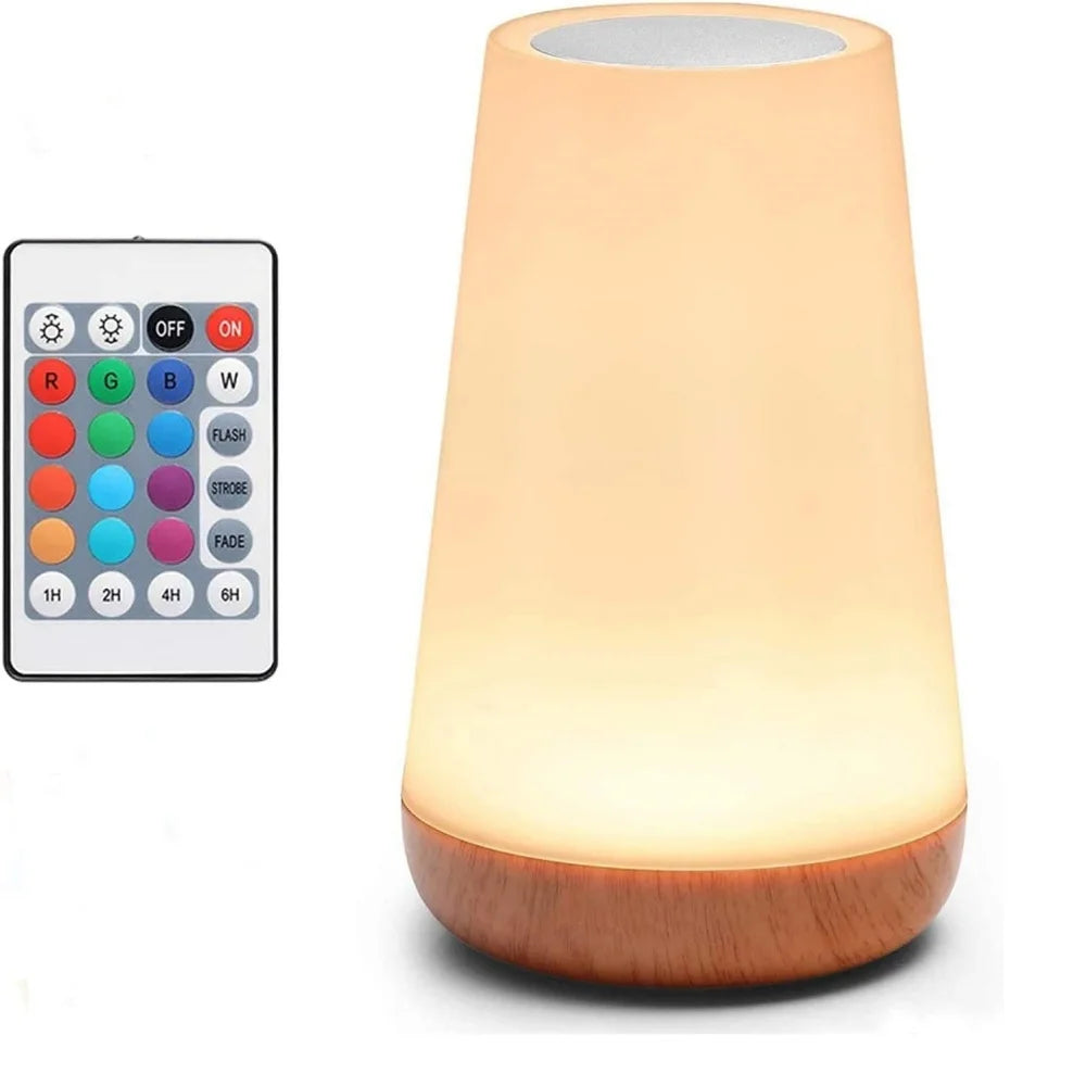Lámpara Nocturna LED RGB Táctil Recargable – 13 Colores