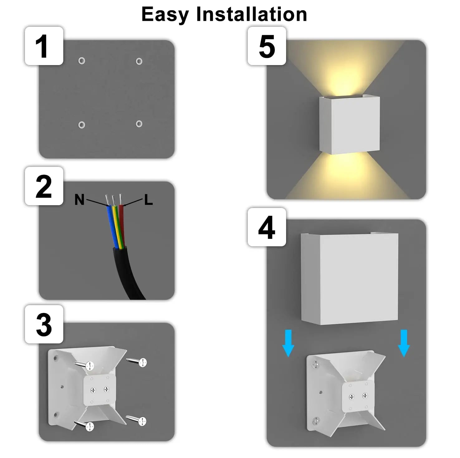 Aplique LED Minimalista IP65 | Iluminación Moderna para Interior y Exterior