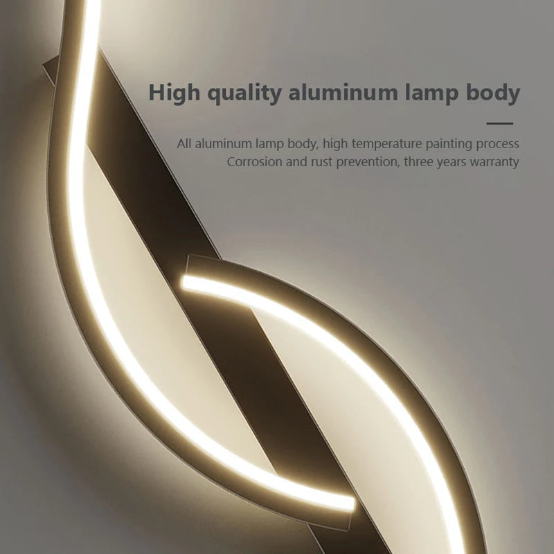 Aplique LED Ondulado de Pared 220V – Diseño Moderno